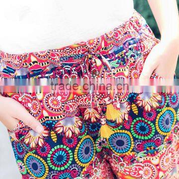 S60733B Female Baby Ethnic Style Cropped Trousers Bloomers Girls' Pants photo-3