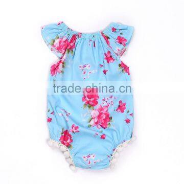 S33624W 2017 Flower Green Lovely Newborn Kids Baby Girls Jumpsuit Romper photo-4
