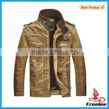 White leather jacket men,leather men jacket