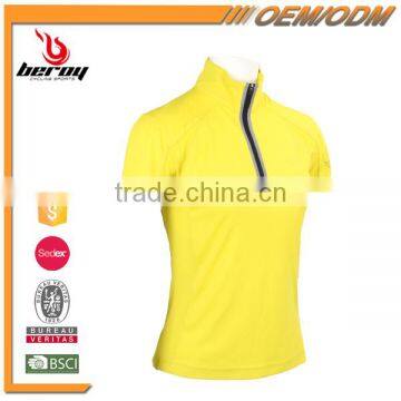 Fashionable Design Half Zipper Collar Women Fitness T-Shirt Sport Shirt Short Sleeve photo-2