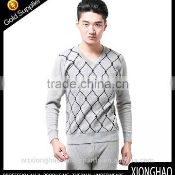 Newest style V-neck soft cotton military thermal underwear made in cangnan