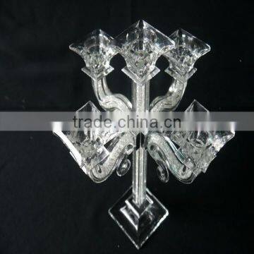 Handmade Modern 5 Head Crystal Candle Holders For Christams Holidays Home Decorative photo-4