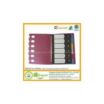 Index Divider Clip Folder with Binder