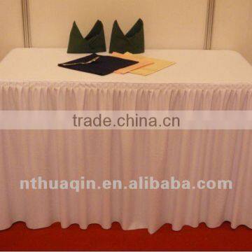 wedding table skirting cover scuba polyester box pleats table skirt