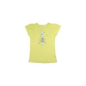 100% Cotton Fashion Butterfly Sleeve Water Printing Kids T Shirt