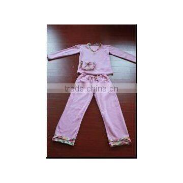 Ladies pink polar fleece pajamas