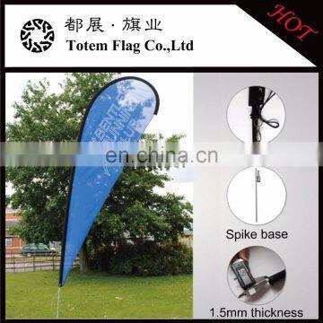 Knitted Polyester Printed Teardrop Shape Flags Banners