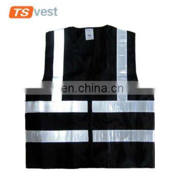 Promotional customized black safety vest for warehouse worker