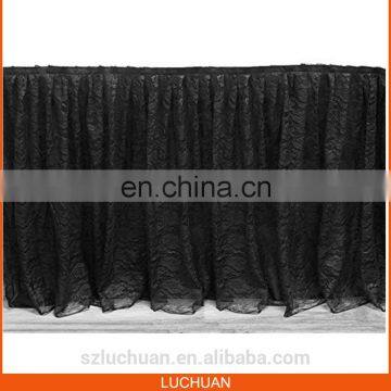 Black Lace Table Skirt Designs For Wedding And Steps In Table Skirting