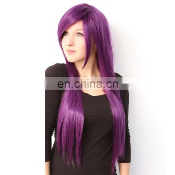 Dark Purple 80cm Long Straight Party Costume Synthetic Wigs HPC-0094