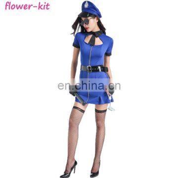 Cheap Sexy Police Officer Costume Uniform Halloween Adult Sexy Cop Cosplay Women