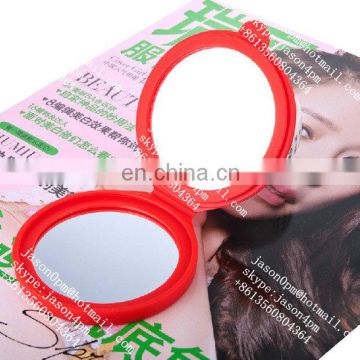 Candy color pocket silicone mirror for make up