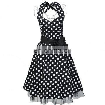 50's Vintage Swing Dress Rockabilly Dress Retro Sleeveless Maxi Dress OEM Manufacturer
