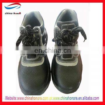 trendy steel toe cap safety shoes/black iron steel safety shoes