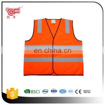 Hi vis pink reflective safety vest with pockets with BSCI