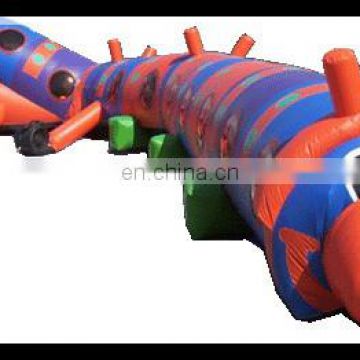 PVC cheap inflatable caterpillar toy tunnels rental