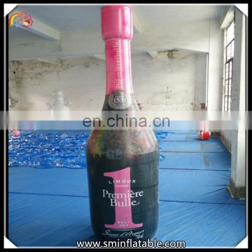 Advertising inflatable wine bottle for outdoor , pvc beer bottle model replica for promotion