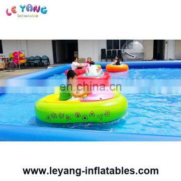 Inflatable kids electric boat for swimming pool amusement park equipment