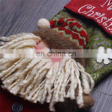 43CM Large 3D Merry Christmas Embroidery Home Decoration Christmas Stockings - Santa Claus photo-4