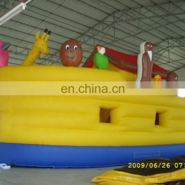 Inflatable with slide bouncer inflatable amusing animal boat jumper combo