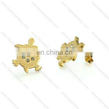 new design fashion jewelry earring of a diamond Turtle