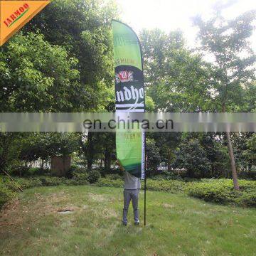 outdoor advertising beach flag with single and double printing