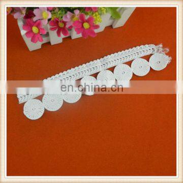 New fashion lace blouse designs white african cord lace trims for lady suits