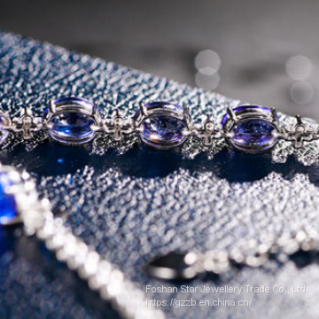 925 Sterling Silver Fashion Jewelry Gemstone Brass Bracelet Jewelry photo-3