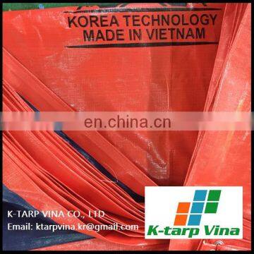 Dark Blue/Orange PE Tarpaulin, Logo Printing, Made in Vietnam