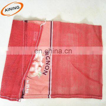 50*80 cm Onion Logo Packing Bopp Film Laminated Mesh bag for vegetables Fruits