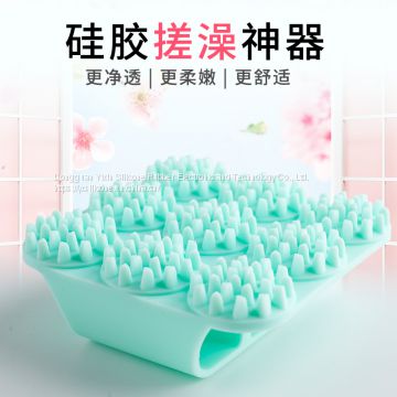 Customized Cactus Silicone Rubber Fda Cleaning Bath Body Brush