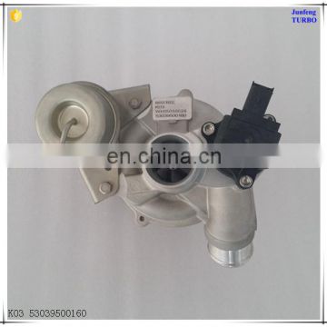 Diesel engine spare parts Turbocharger used for CITROEN C4 PEUGEOT 3008 1.6TDS3 engine K03 turbo 9807375580 53039500160