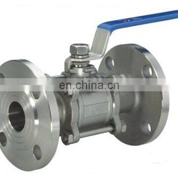 Flanged Stainless Steel Three Pieces Water Ball Valve