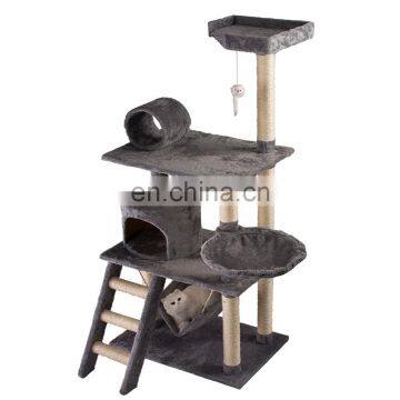 China Customized Design Plush Wooden Pet Condo Tower Supplier Furniture Factory Toys Cat Scratcher Tree House Tower photo-2
