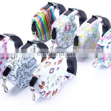 Wholesale More Design Adjustable Slip Luxury Nylon Rope Custom Print Logo Pet Retractable Dog Leash For Dog photo-7