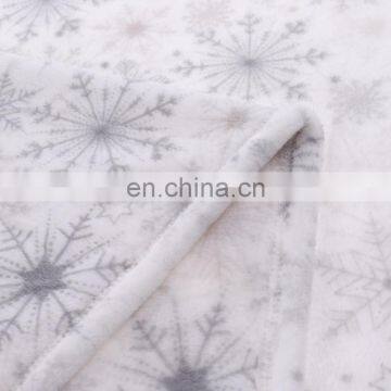 100%Polyester Super Soft Coral Fleece Snowflake Printed Plush Throw Blanket photo-3