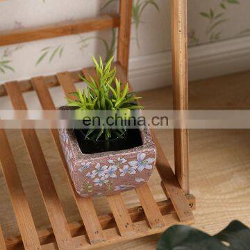Garden Supplies Cheap Custom Indoor Balcony Home Decor Pink Square Large Flower Plant Pots for Succulent