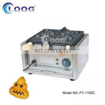 Commercial 6 Pcs Nonstick Poo Taiyaki Waffle Machine Taiyaki Maker Electric For Sale