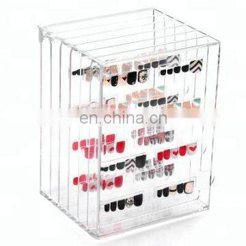 5 Grid Acrylic Nail Show Shelf Nail Tips Decoration Display Stand Rack Dust-proof Nail Art Tip Showing Shelf Storage Holder photo-2