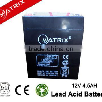 Rechargeable sealed lead acid MF 12v 4.5ah battery