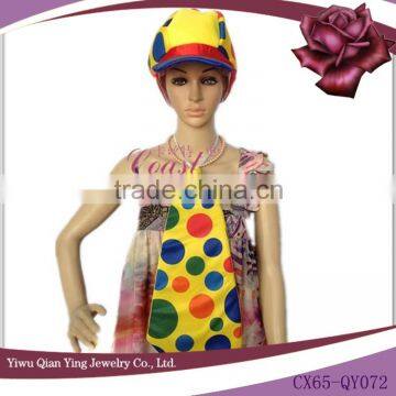 fashion yellow clown hats and large tie set