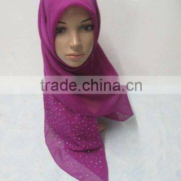 S889 Newest beading big square HIJAB muslim headscarf