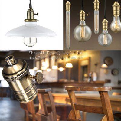 E26/E27 Light Socket Bulb Holder Antique Retro Lamp Light Brass Pendant Fittings Lampholders Fixture Vintage Lamp Socket photo-3