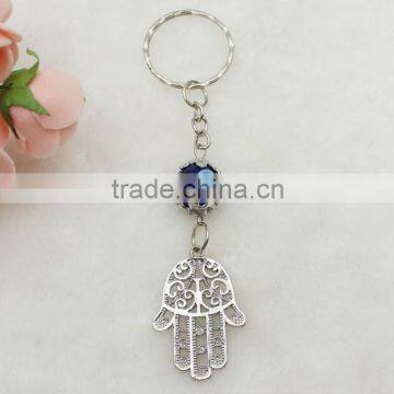 Hamsa Blue Evil Eye Car Pendant Keychain