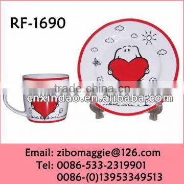 Zibo Made Hot Sale Good Quality Wholesale Promotion Ceramic Set Breakfast for Kid