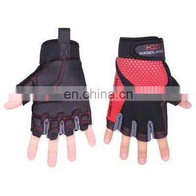 HANDLANDY Durable Flexibility Pigskin Leather Fingerless Safety Working Vibration-Resistant Leather Mens Mechanic Gloves