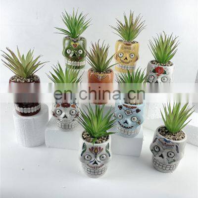Colorful Day of The Dead Halloween Gift Party Ceramic Skull Home Decoration Supplies