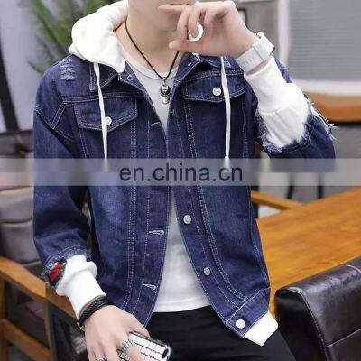 Factory wholesale 100%cotton men's jackets plus size Pilot jacket  denim plus size coat