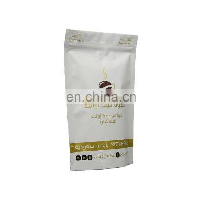 Wholesale Manufacturer White Matte Stand up Coffee Packaging With Zipper Coffee Bag photo-4