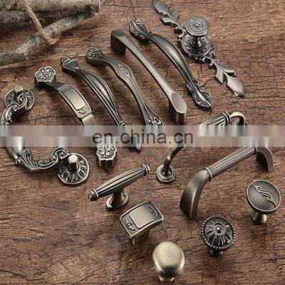 European Style Bronze Hand Drawer Handle , Wholesale Zinc Alloy Door Handle